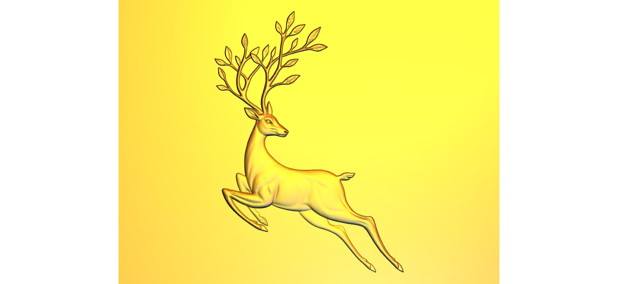 Deer CNC Designer RLF File | 3D Wood Carving Design