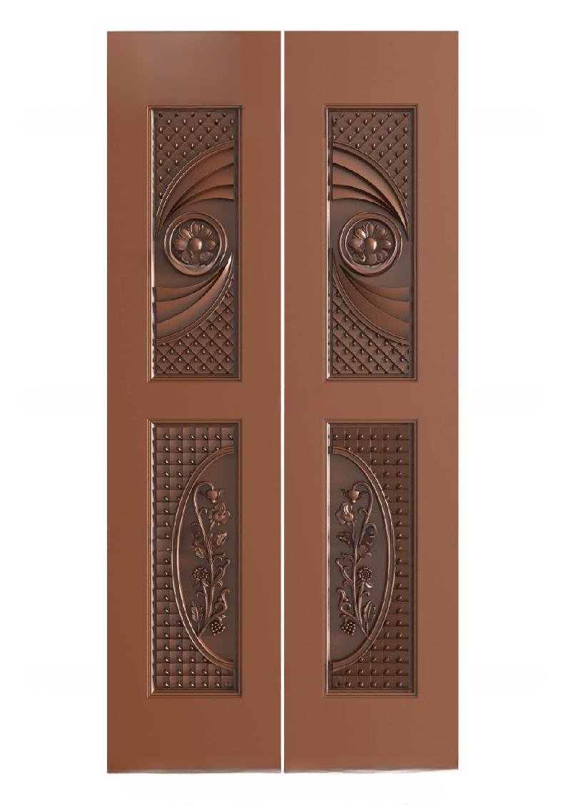 TRENDY DOORS - 5 Elegant Floral Motif Twin Panel Carved Door Design