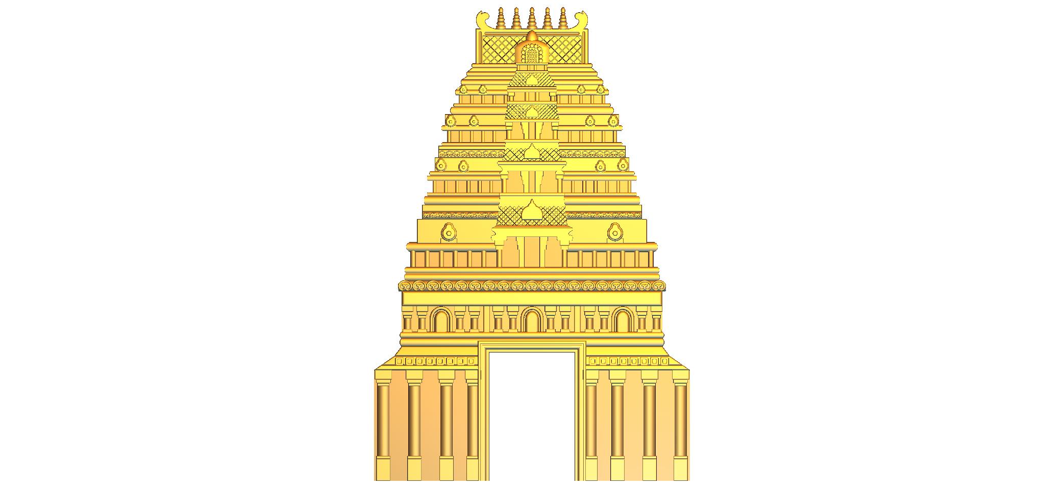 Luxury Wooden Mandir CNC Designer RLF File | 3D Temple Carving Design