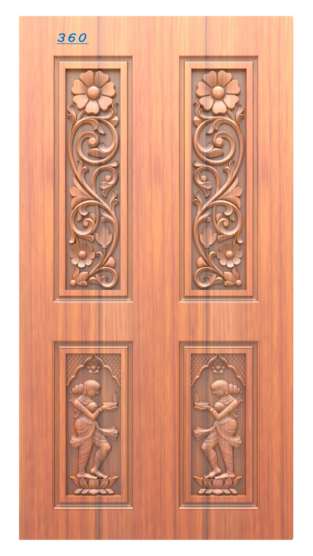 Premium Designer Wooden Door RLF File for CNC
