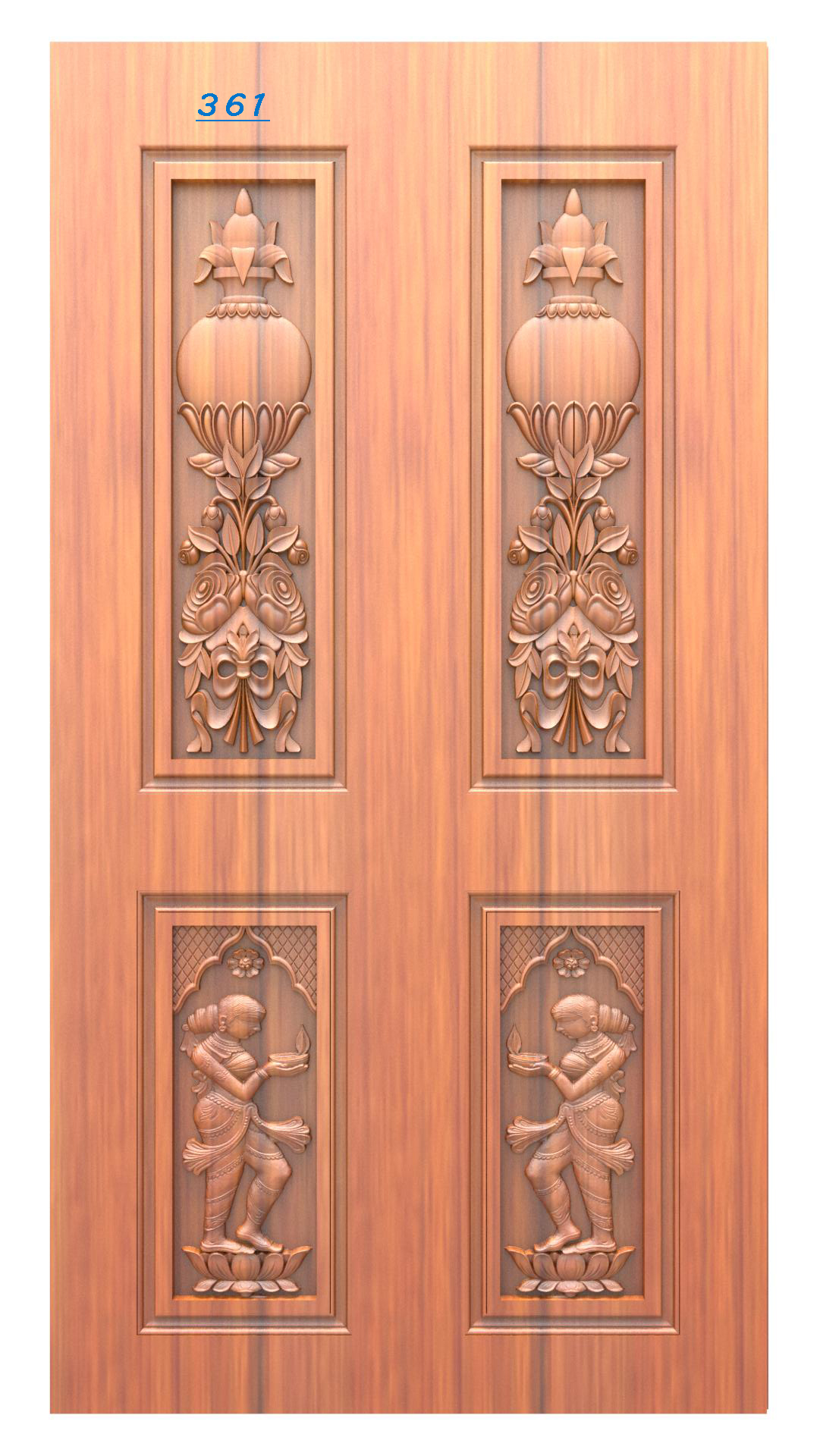 Premium Designer Wooden Door RLF File for CNC