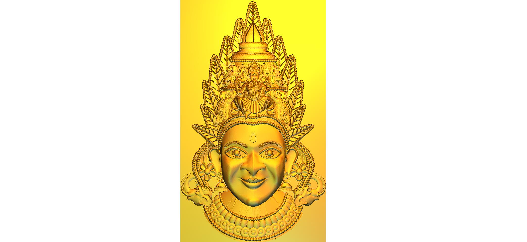 Mariamma CNC Designer RLF File | 3D Wood Carving Design