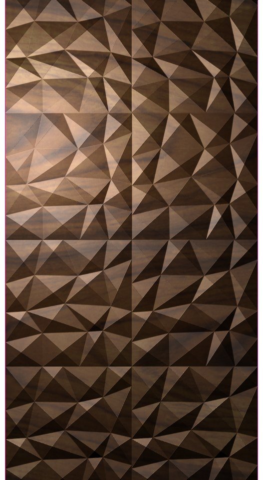 3D Wall Pannel - 5 Modern Geometric Faceted Architectural Relief