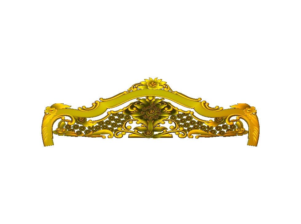 CD - 43 Ornate Baroque Floral Archway Relief Carving Design