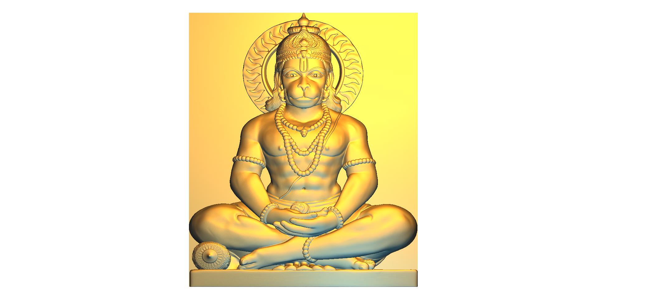 Shree Hanuman Ji 3D CNC Relief Design File