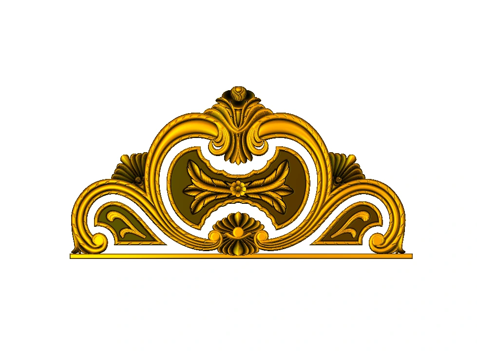 CD - 41 Classic Baroque Arch Crown Relief Carving Design