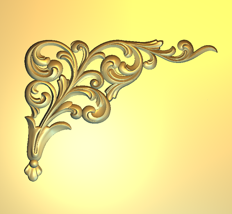 Corner Design - 69-CORNER Elegant Baroque Scrollwork Architectural Relief