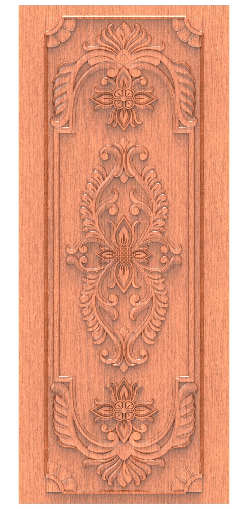 JK DOOR BEST COLLECTION - 9 Elegant Floral Motifs Classic Wooden Door 3D Relief Model