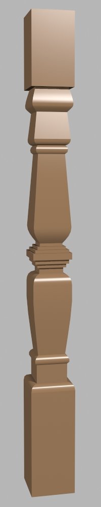 routery Pillar 3d - 5 Classic Architectural Fluted Column Post 3D Model