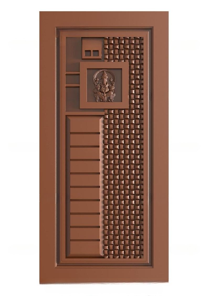 TRENDY DOORS - 30 Lord Ganesha Divine Carved Main Entrance Door 3D Model