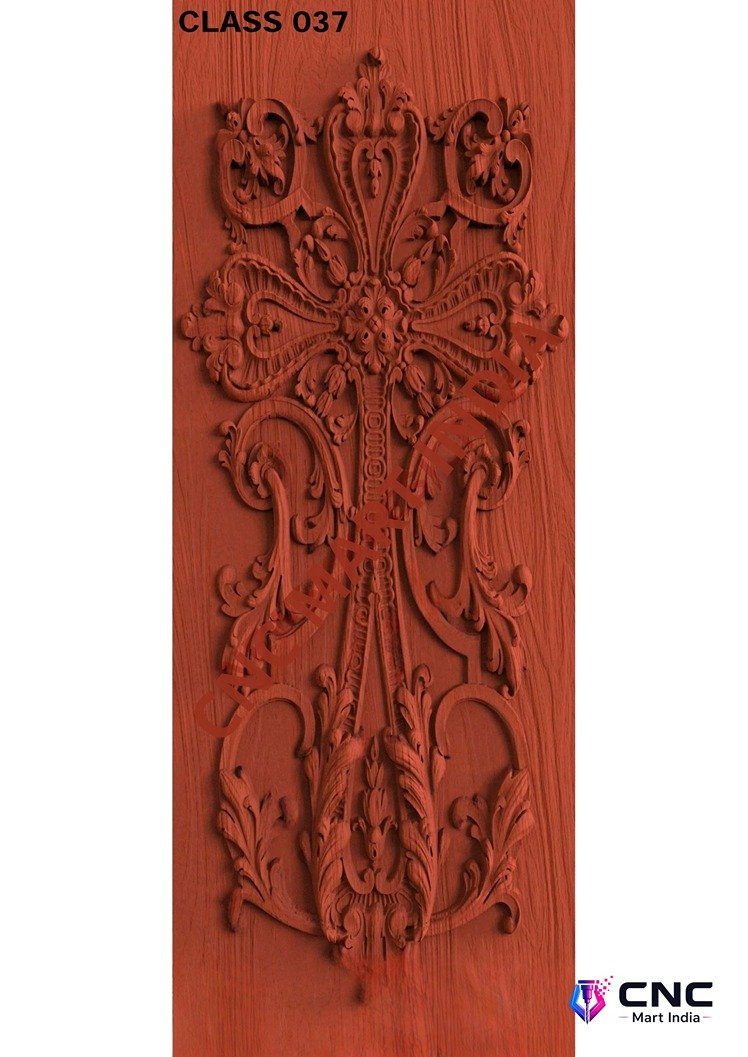 dorr854 - MODEL-37 Classic European Baroque Floral Carved Door 3D Model