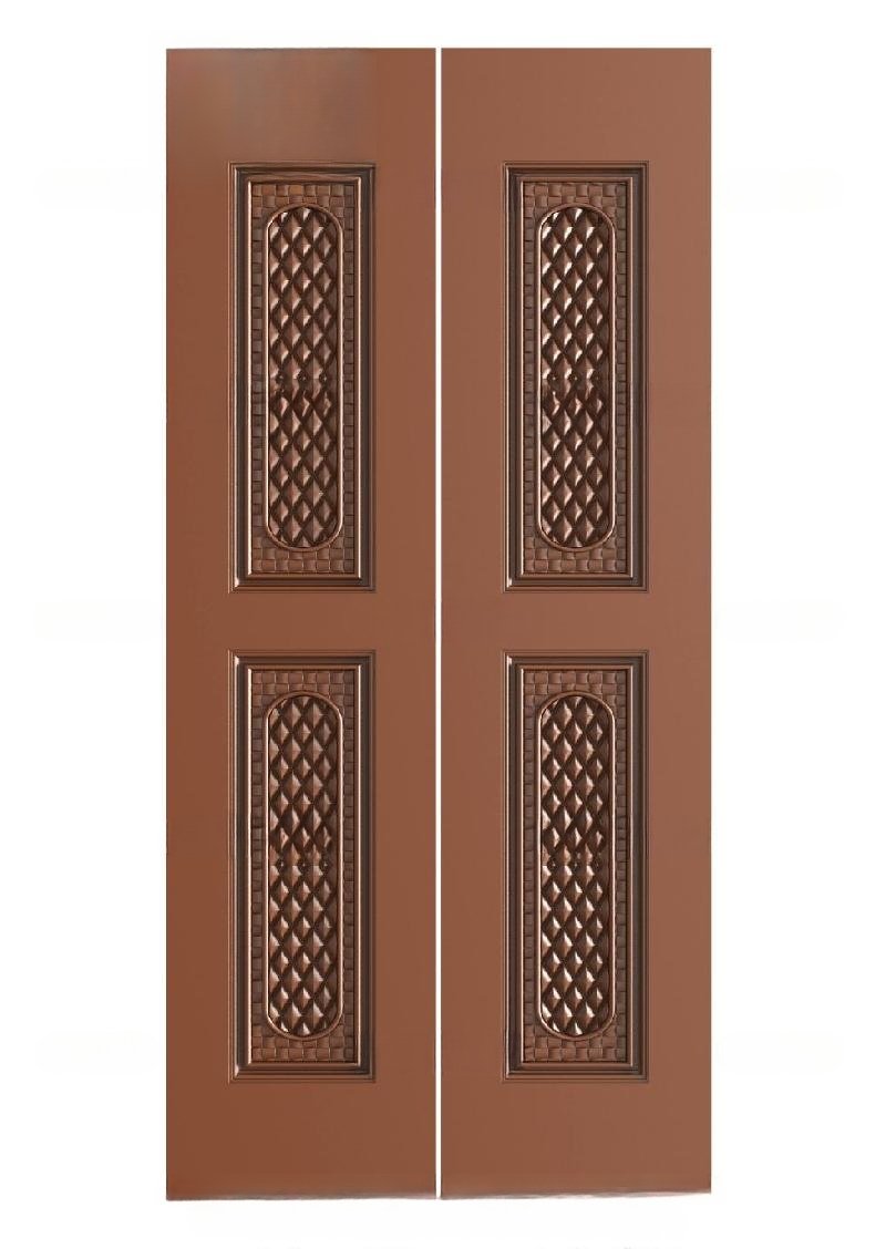 TRENDY DOORS - 76 Classic Geometric Diamond Relief Double Door Design