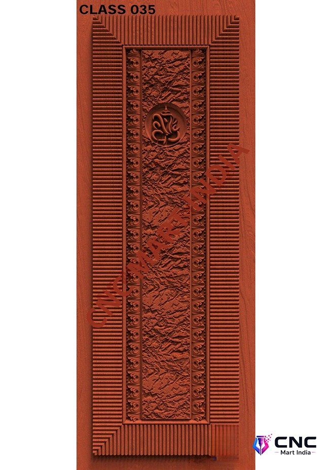 dorr854 - MODEL-35 Lord Ganesha Divine Carved Temple Door 3D Model