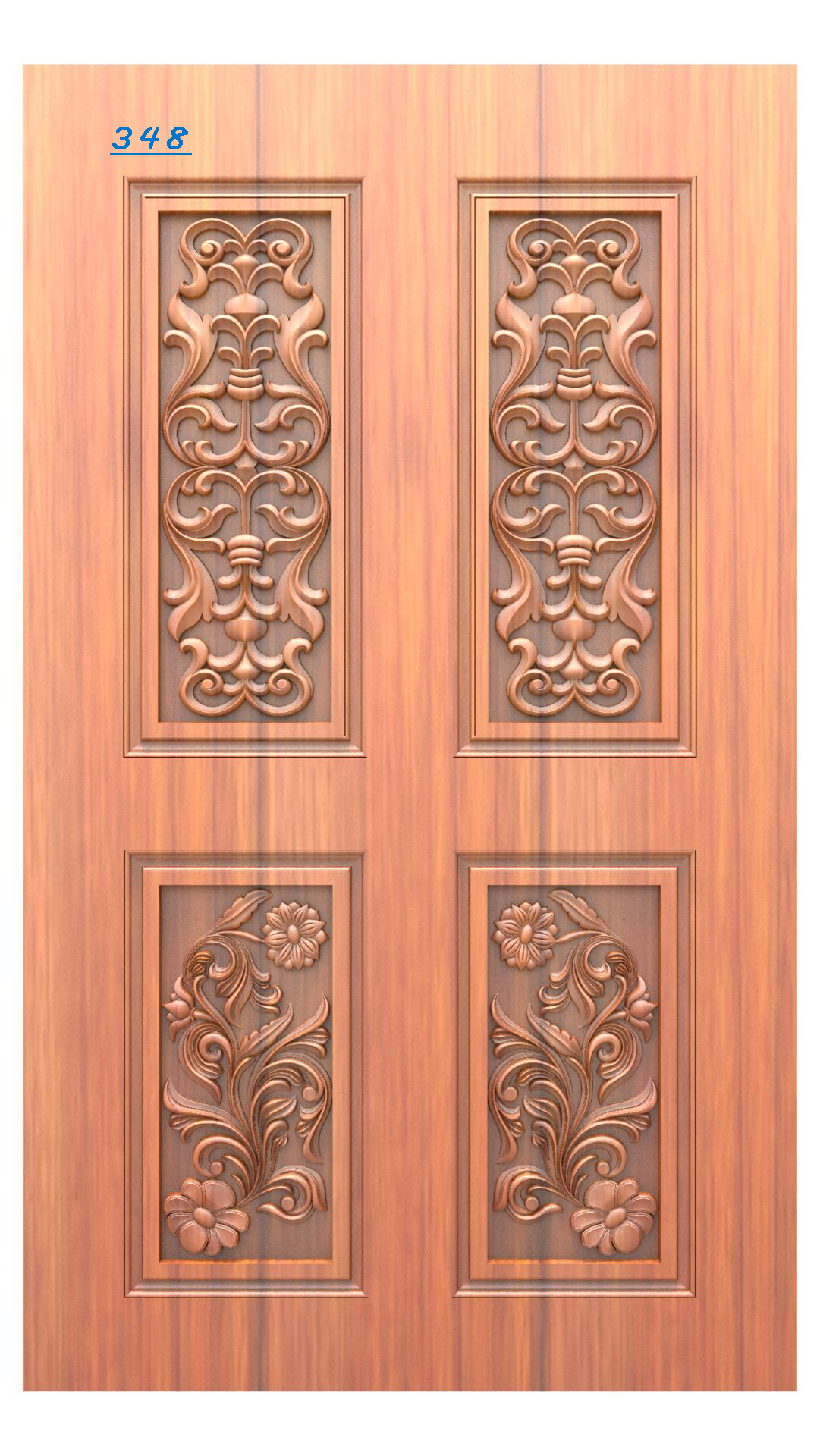 Premium Designer Wooden Door RLF File for CNC
