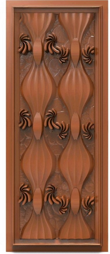 GLOSSY DOOR DESIGNS - 10 Abstract Curvilinear 3D Relief Carving Model