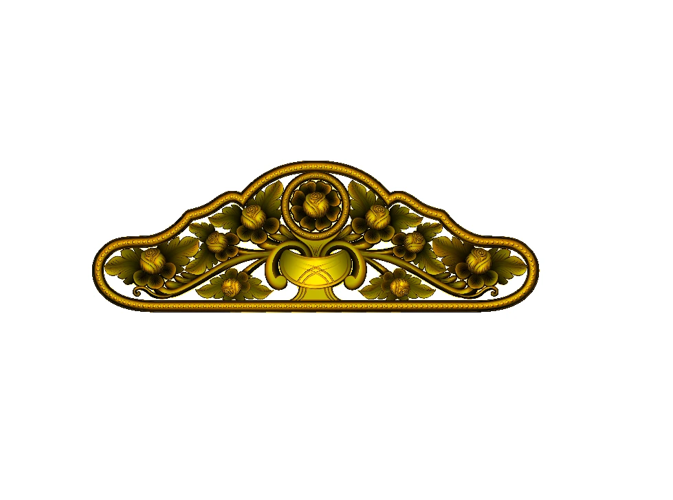 CD - 10 Ornamental Floral Urn Archway Relief Design