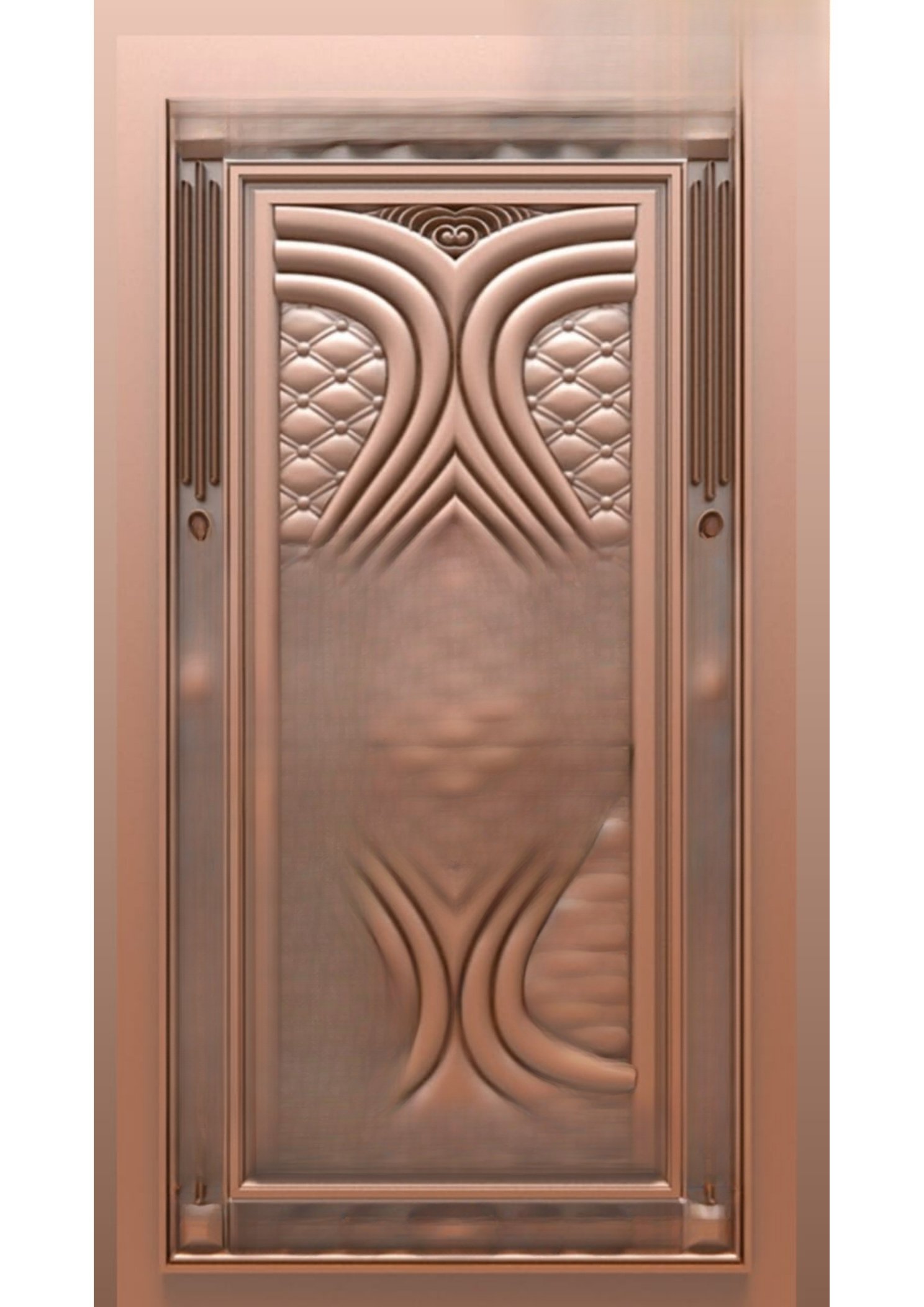 Doors - B-20 Modern Minimalist Geometric Embossed Panel 3D Relief Model