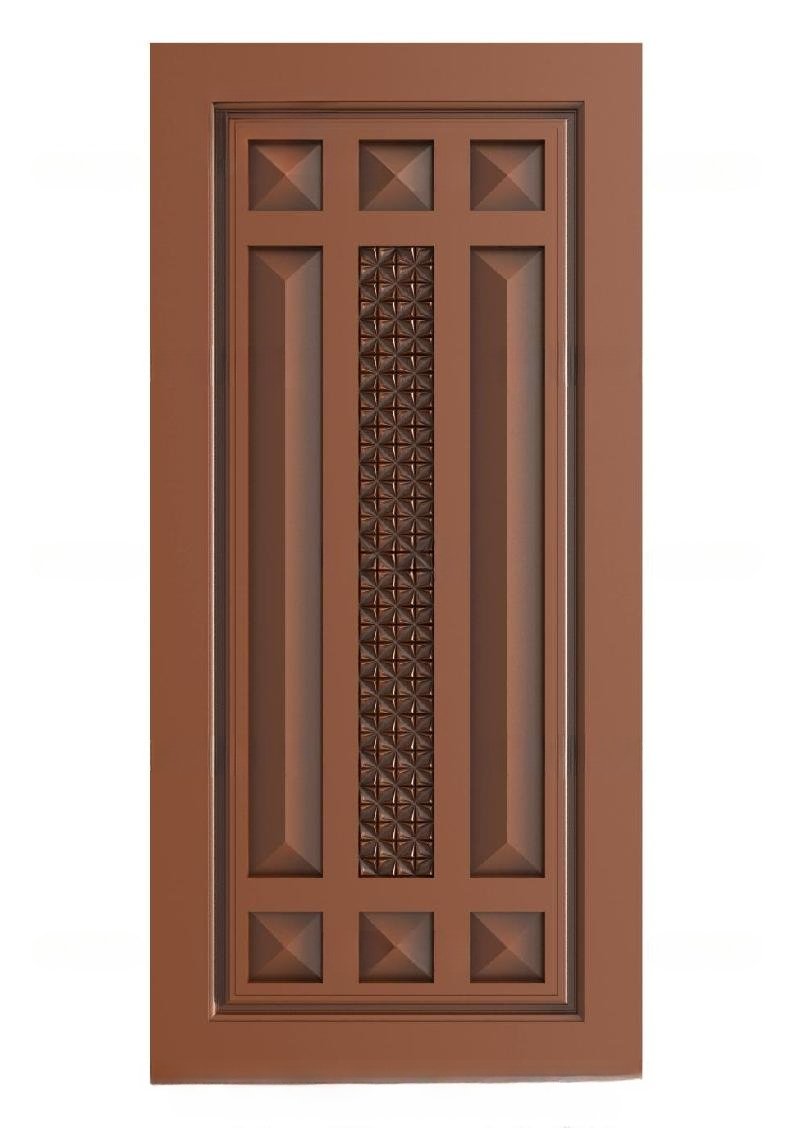 TRENDY DOORS - 49 Geometric Panel Modern Interior Wood Door 3D Model