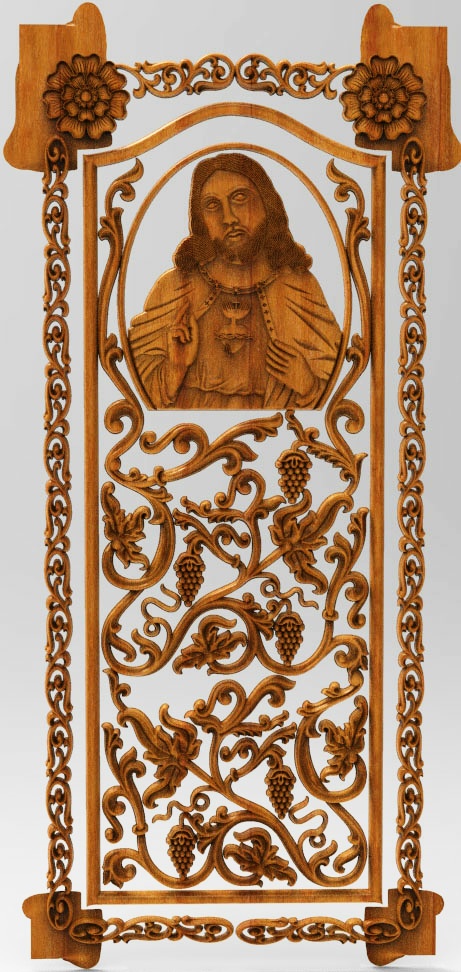 Grand Windsor Door CNC Designer RLF File | Premium 3D Relief Design