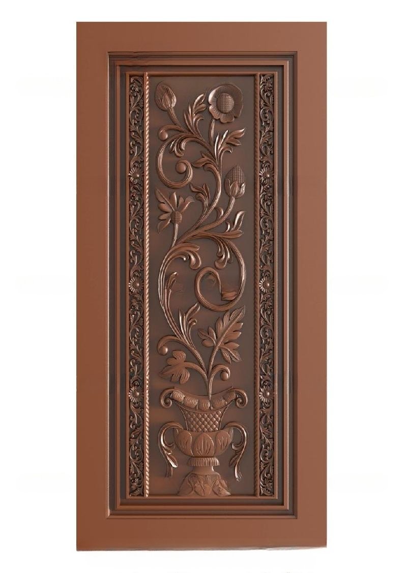 TRENDY DOORS - 50 Classic Floral Urn Relief Carved Door 3D Model