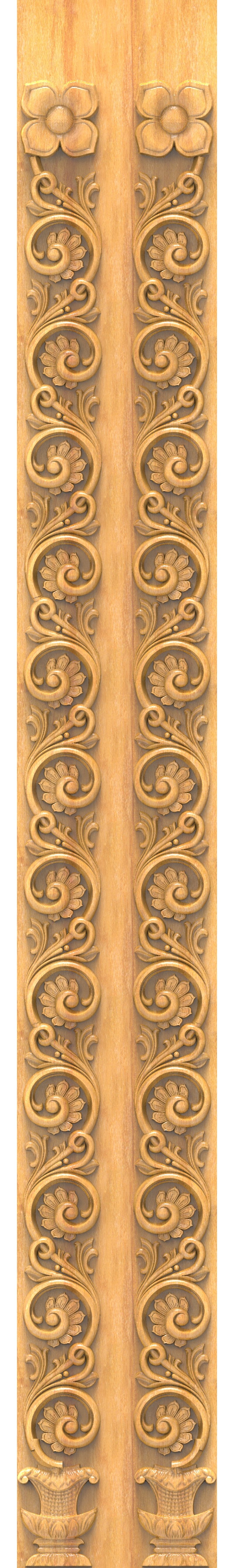 JK TEN BORDER - JKB-30 Elegant Floral Scrollwork Vertical Panel Design