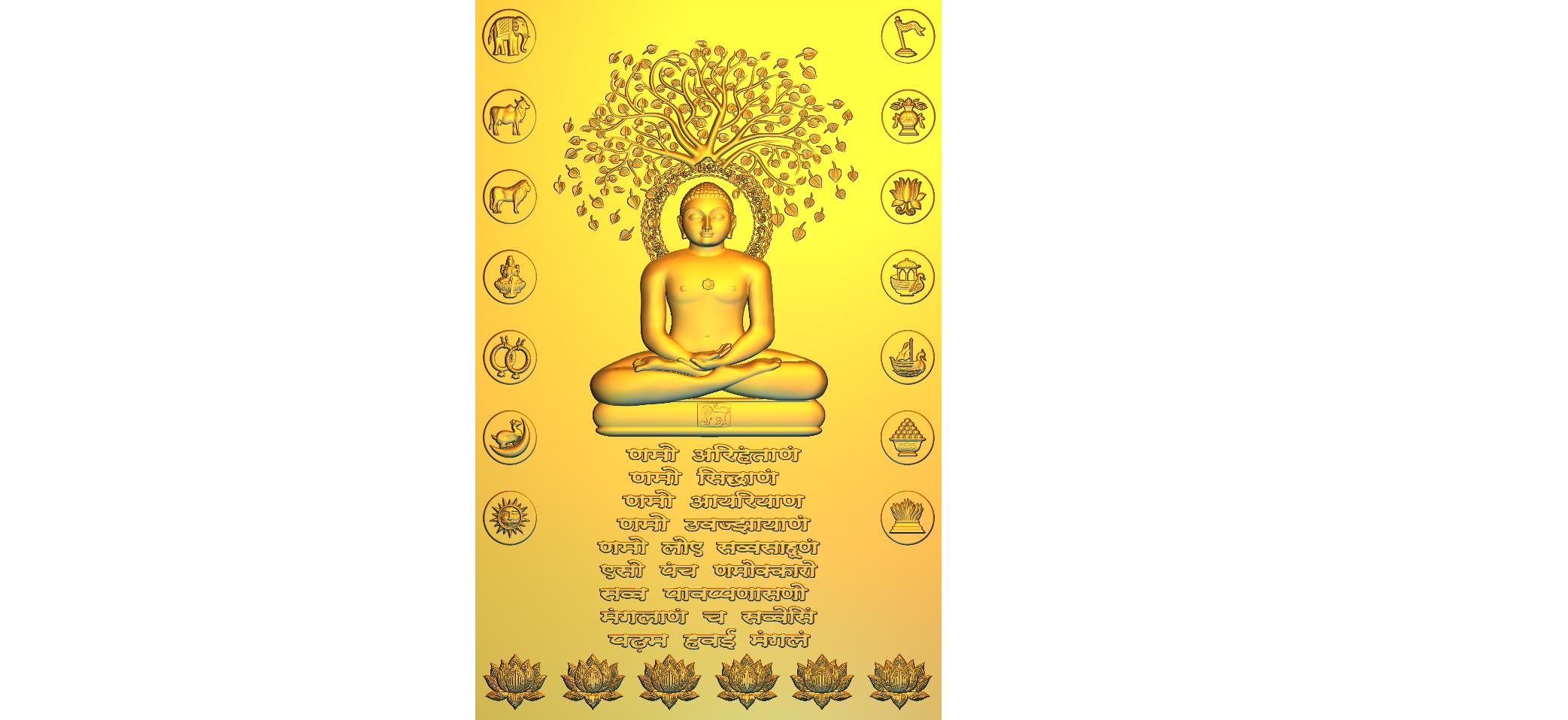 Gautam Buddha CNC Designer RLF File | 3D Wood Carving Design