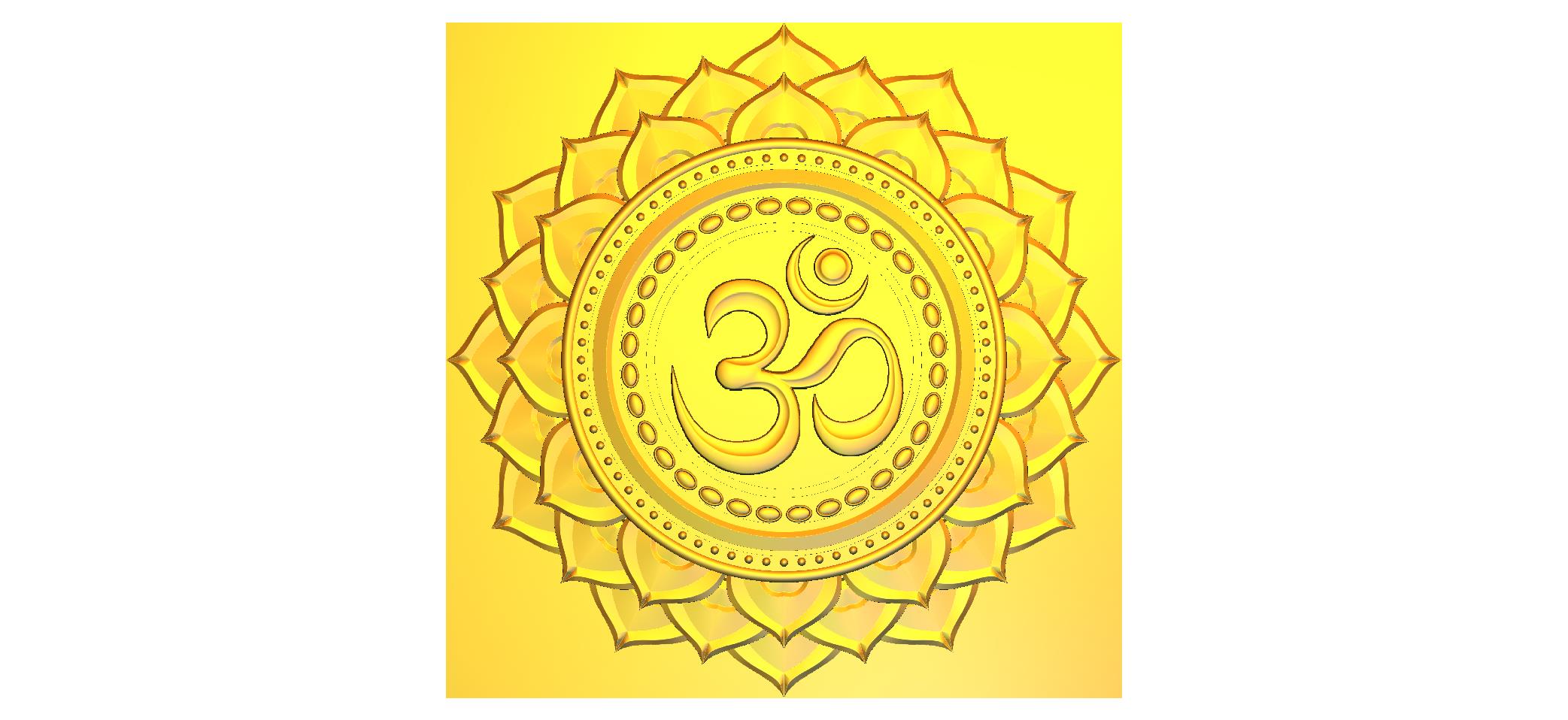 Sacred Om (ॐ) CNC Designer RLF File | Premium 3D Relief Carving