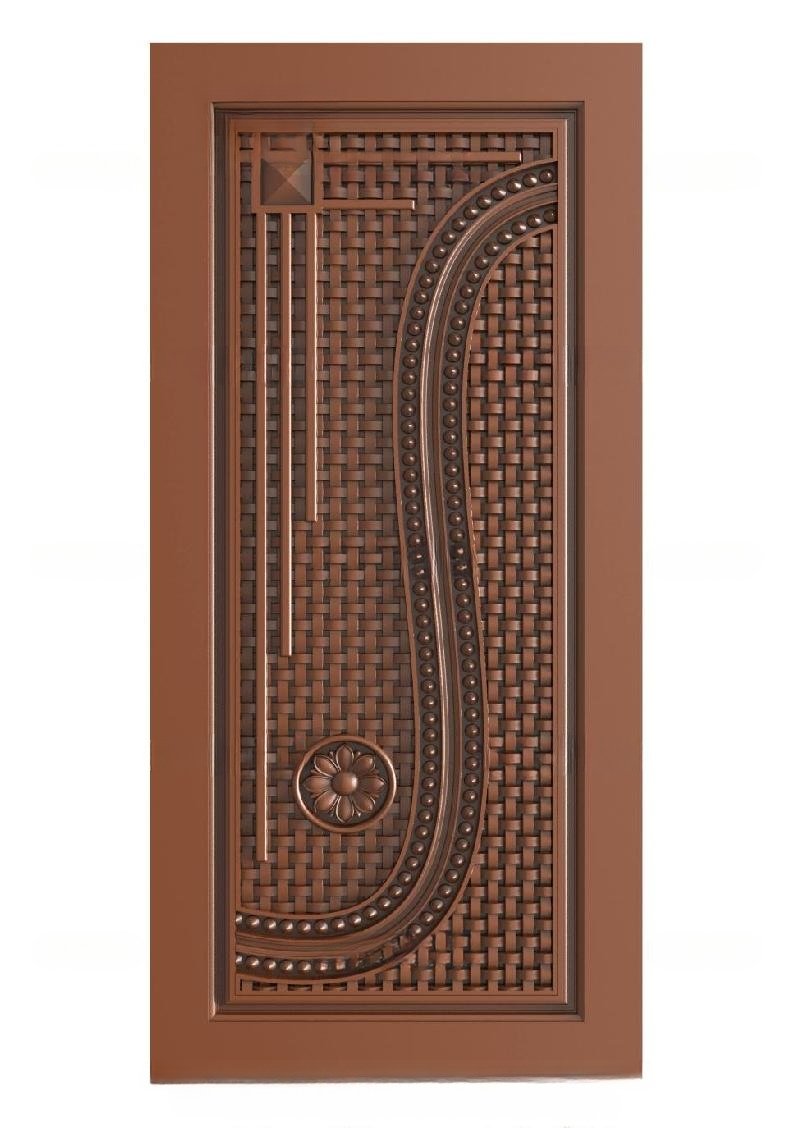 TRENDY DOORS - 22 Modern Geometric Woven Pattern Carved Door 3D Model