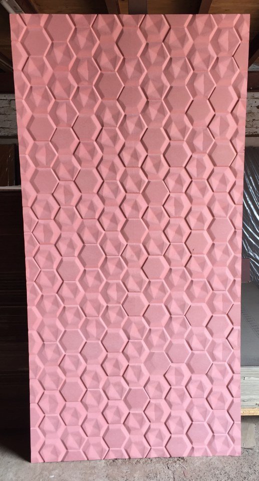 3D Wall Pannel - D-12 Modern Geometric Hexagon Relief Pattern