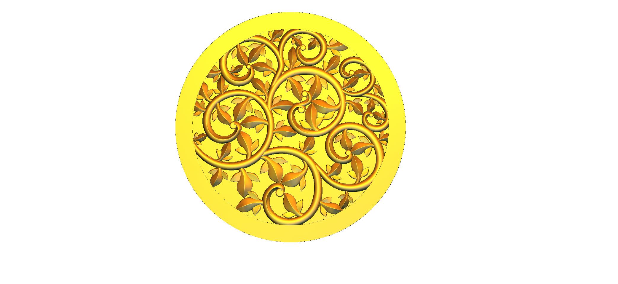 Elegant Floral Wall CNC Designer RLF File | Premium 3D Relief Pattern