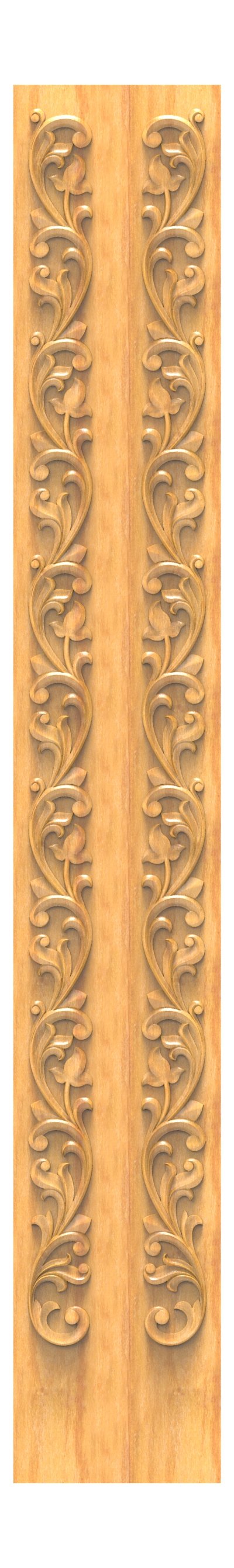 JK FINE BORDER - JKB-16 Classic Floral Scrollwork Wood Carving 3D Model
