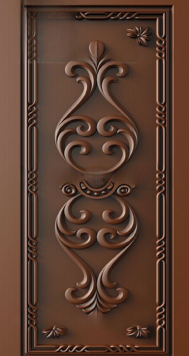 Doors - 25 Classic Victorian Baroque Relief Carved Door 3D Model