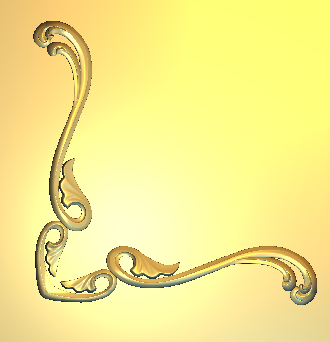 Corner Design - 44-CORNER Divine Carved Relief CNC Design