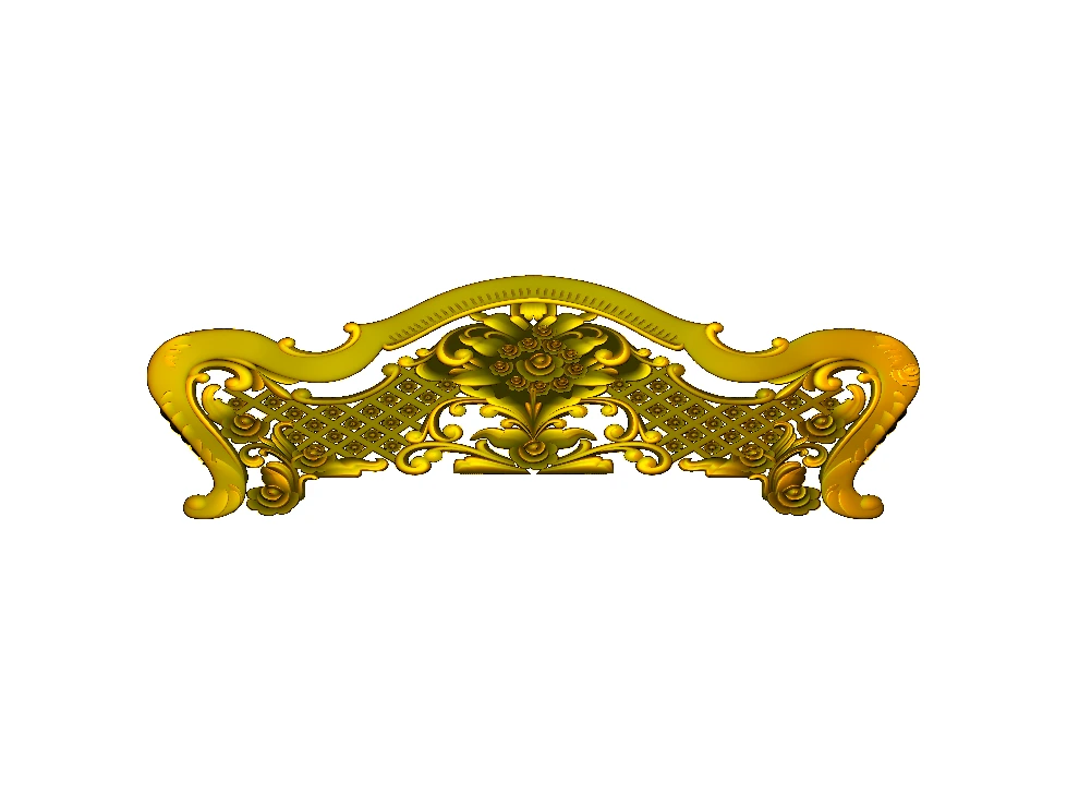 CD - 44 Ornate Baroque Style Bed Headboard Decorative Relief Carving
