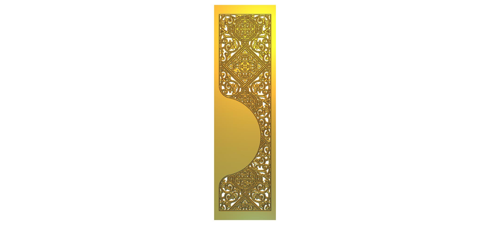 Classic Wooden Door CNC Designer RLF File | Royal 3D Entrance Door Design