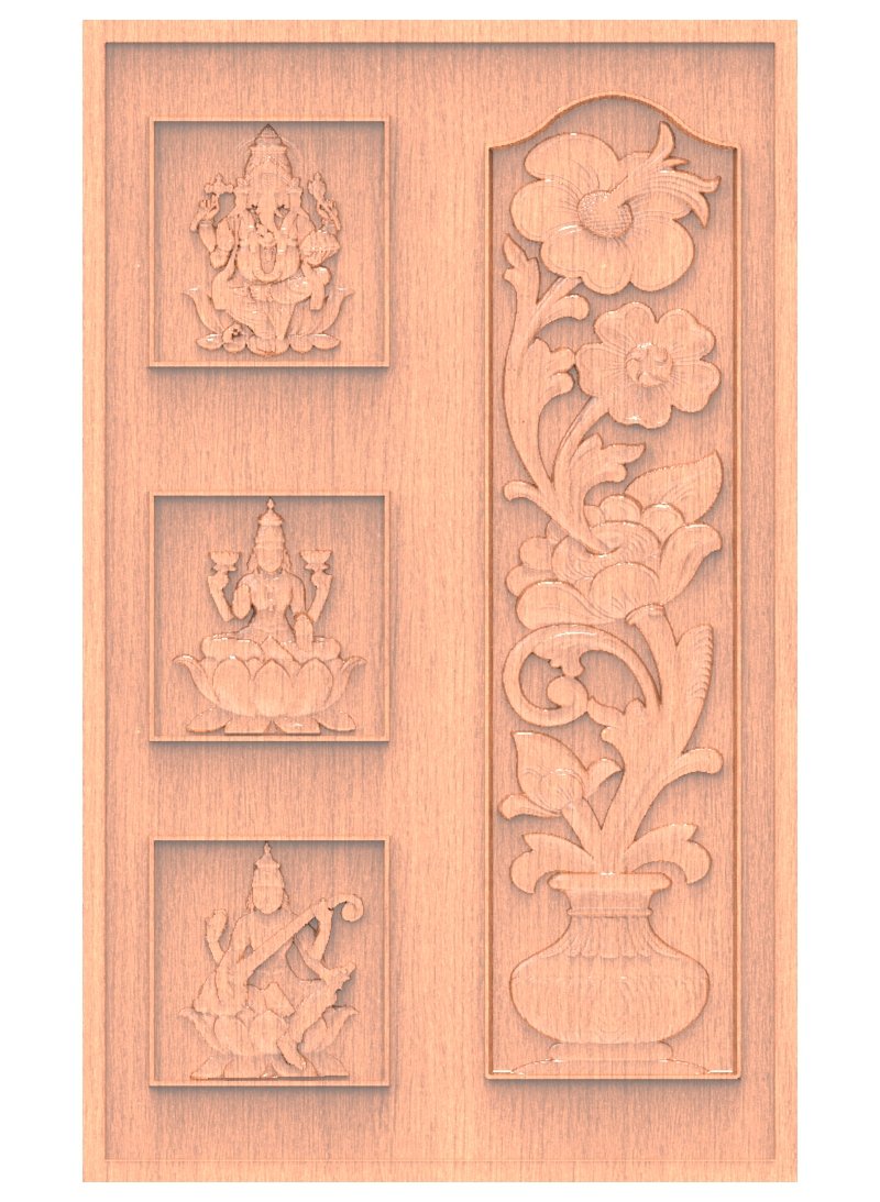 JK DOOR BEST COLLECTION - 7 Divine Carved Relief CNC Design