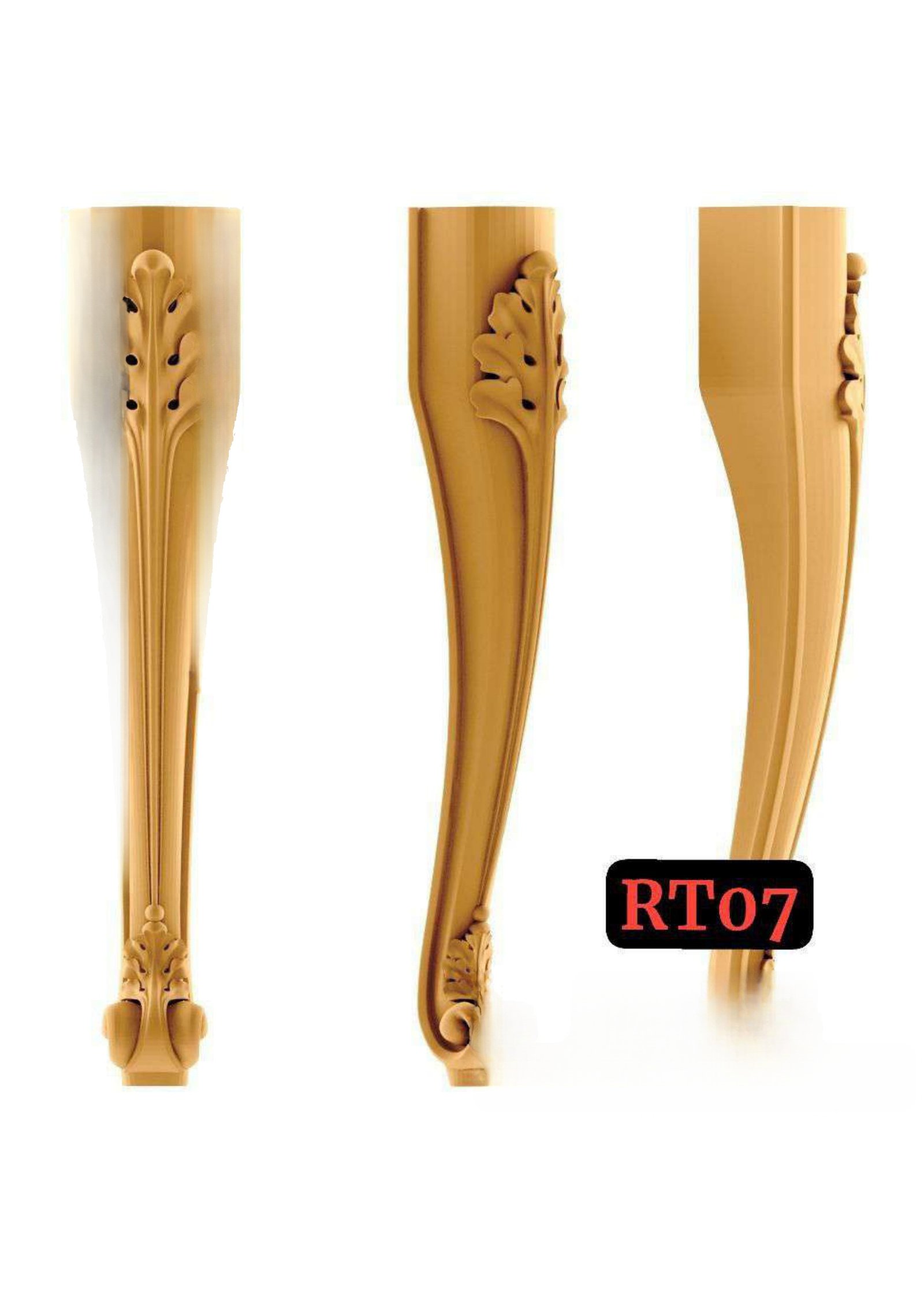 Pilaar - RT-07 Classical French Style Decorative Furniture Leg 3D Model
