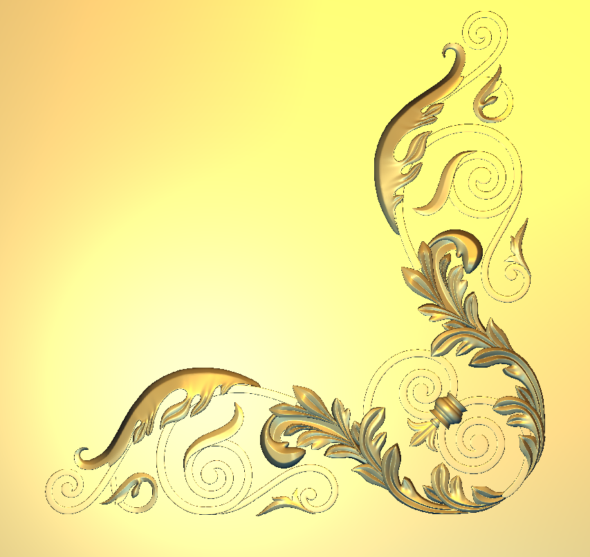 Corner Design - 40-CORNER Divine Carved Relief CNC Design