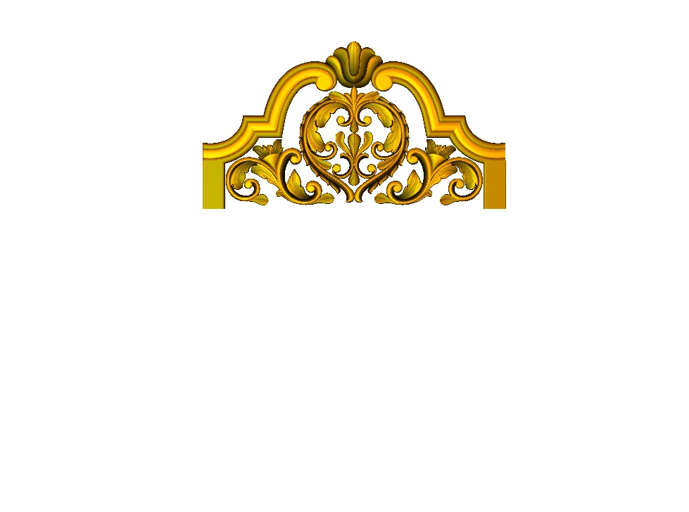 CD - 5 Ornate Baroque Arch Pediment Decorative Carving Design