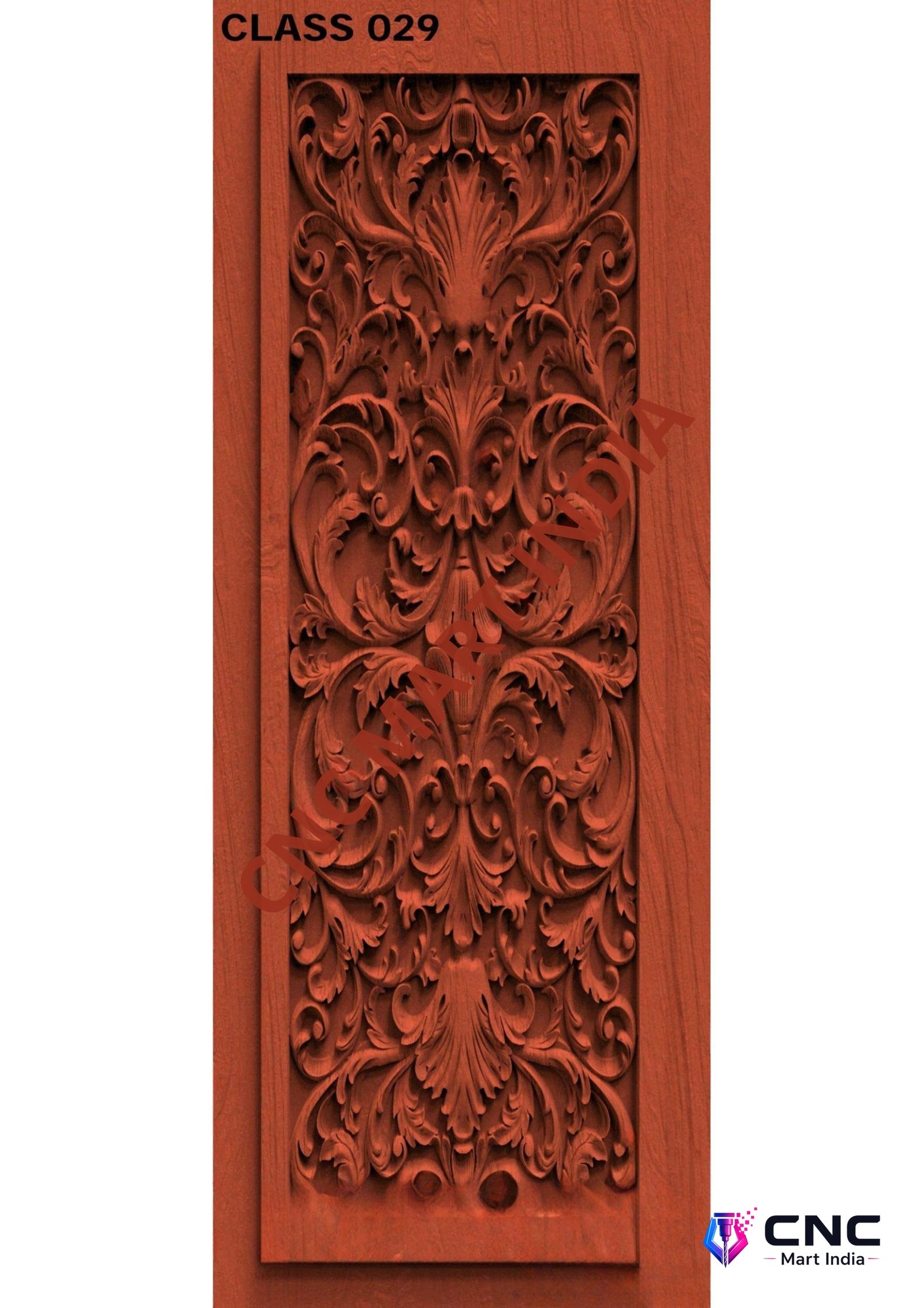 dorr854 - MODEL-29 Classical Victorian Floral Motif Carved Door Design
