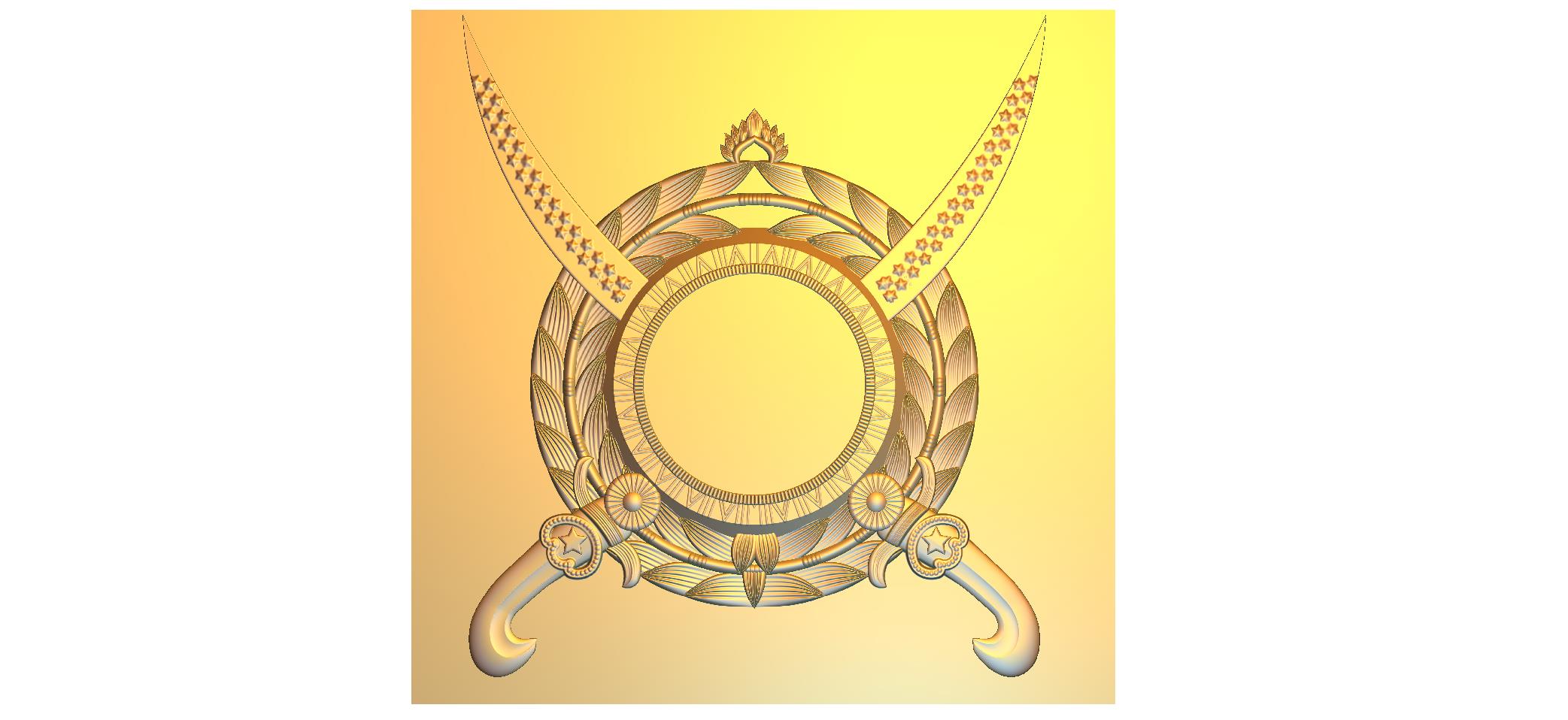 Royal Decorative Wall Panel CNC Designer RLF File | Premium 3D Relief Design