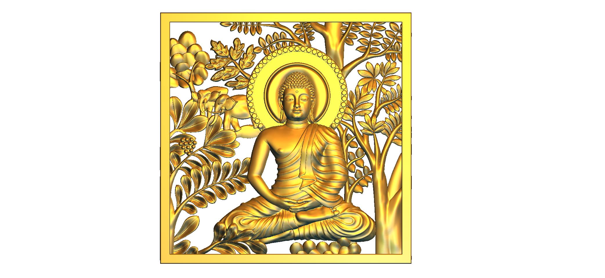 Lord Buddha Artistic CNC RLF Design File