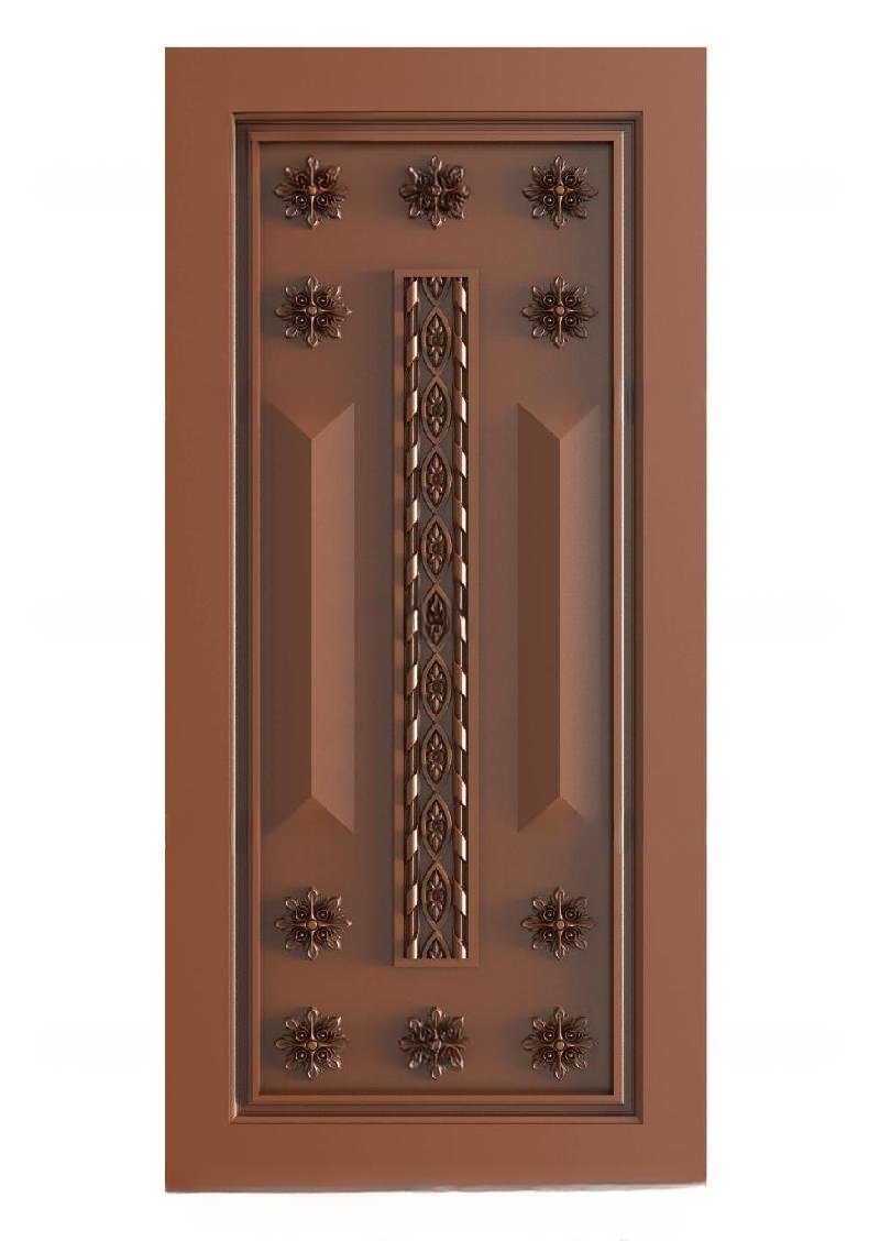 TRENDY DOORS - 79 Modern Geometric Floral Panel Door 3D Model