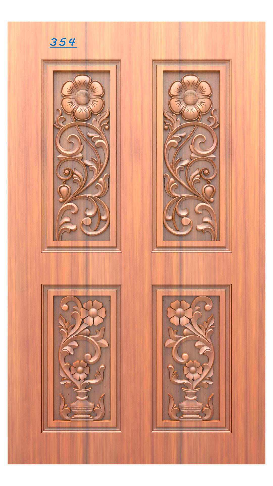 Premium Designer Wooden Door RLF File for CNC