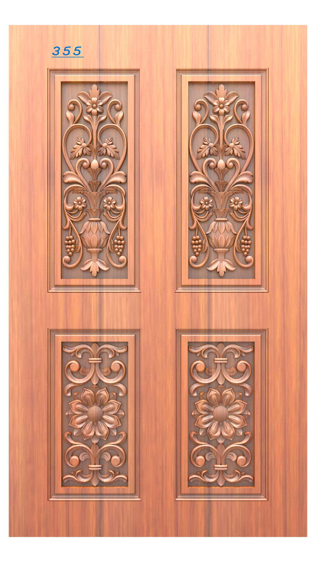 Premium Designer Wooden Door RLF File for CNC