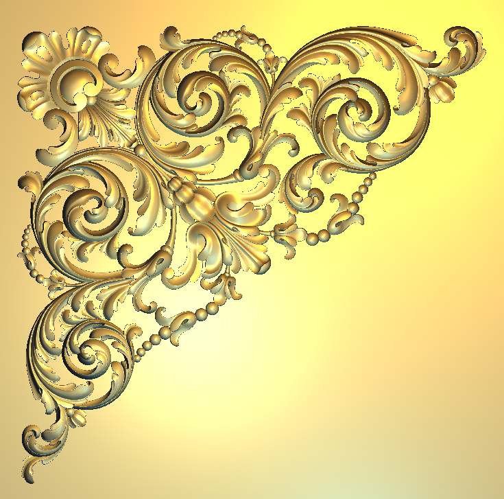 Corner Design - 96-CORNER Classic Baroque Floral Scrollwork Decorative Carving