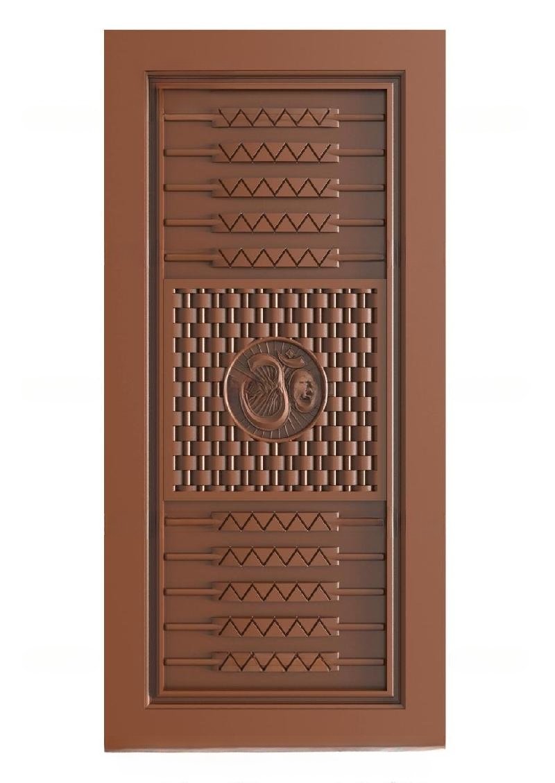 TRENDY DOORS - 45 Om Symbol Spiritual Entrance Carved Door 3D Model