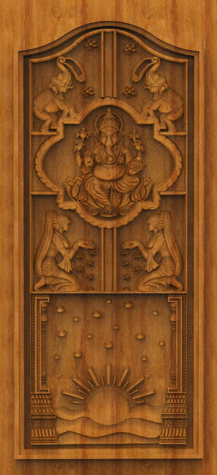 Heritage Elite Door CNC Designer RLF File | Premium 3D Wooden Carving