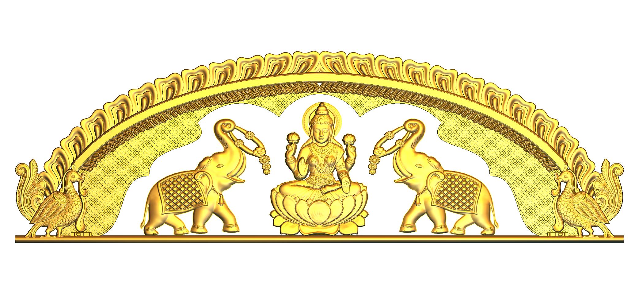 Maa Lakshmi Wall CNC Designer RLF File | Premium 3D Relief Carving