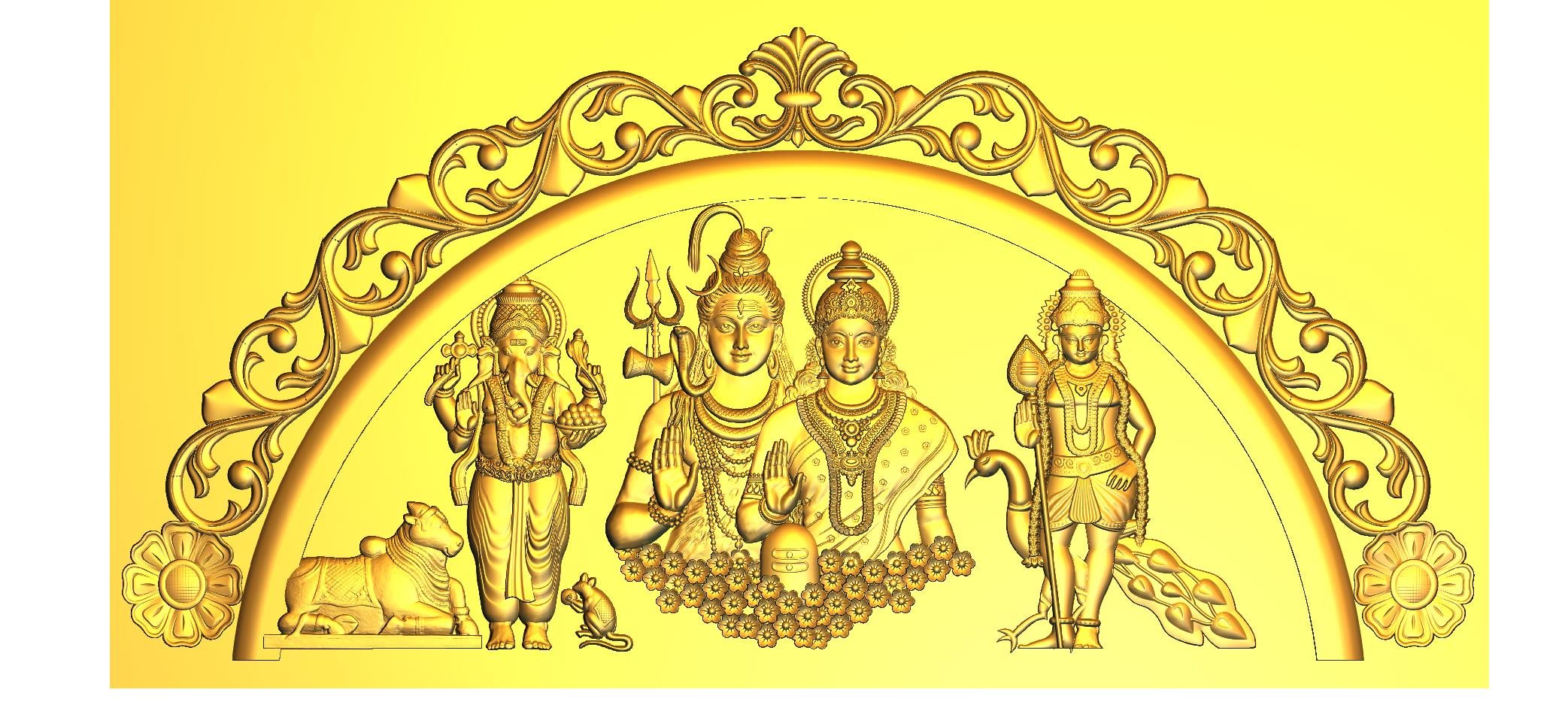 Divine Mahadev 3D CNC Designer RLF File | Premium Shiva Relief Design